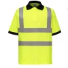 Lapel quick-drying breathable reflective polo shirt