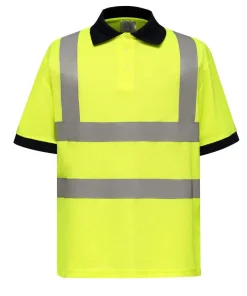 Lapel quick-drying breathable reflective polo shirt
