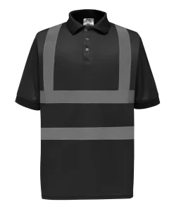 Comfortable breathable quick-drying reflective polo shirt