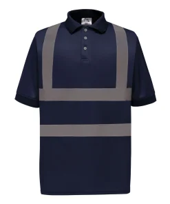 Comfortable breathable quick-drying reflective polo shirt