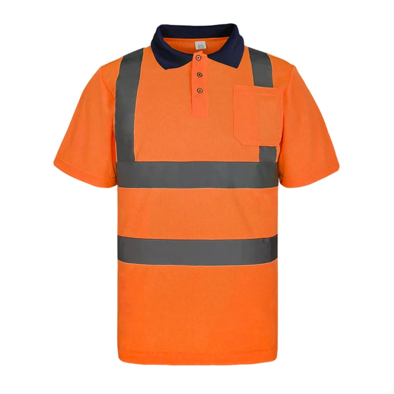 engineering high brightness breathable reflective polo shirt