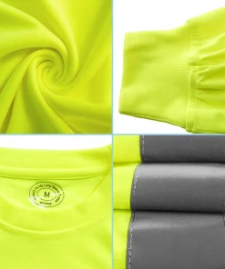Breathable round neck quick-drying reflective T-shirt