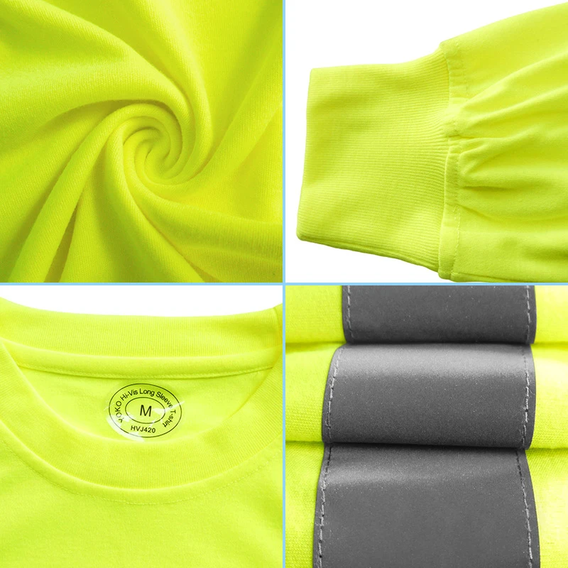 Breathable round neck quick-drying reflective T-shirt