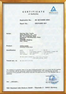 EN20471 certificate