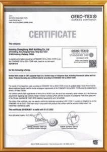 OEKO-TEX Certification
