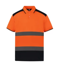 Moisture wicking breathable short sleeve reflective jacket outdoor polo shirt