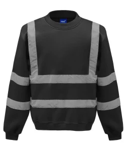 Single Jersey Crew Neck Reflective Sweatshirt