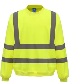 Single Jersey Crew Neck Reflective Sweatshirt