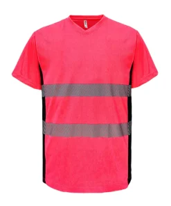 V-Neck Reflective T-ShirtLight and BreathableBirdseye FabricReflective Clothing