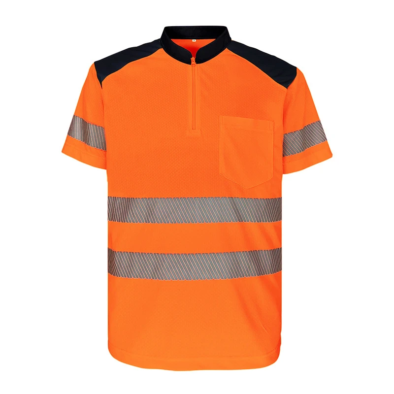 Stehkragen Night Highlight Short Sleeve Reflective T-Shirt Reflective Clothing