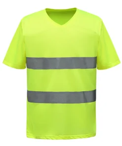 V-Neck Reflective T-Shirt Breathable High Gloss Reflective Workwear