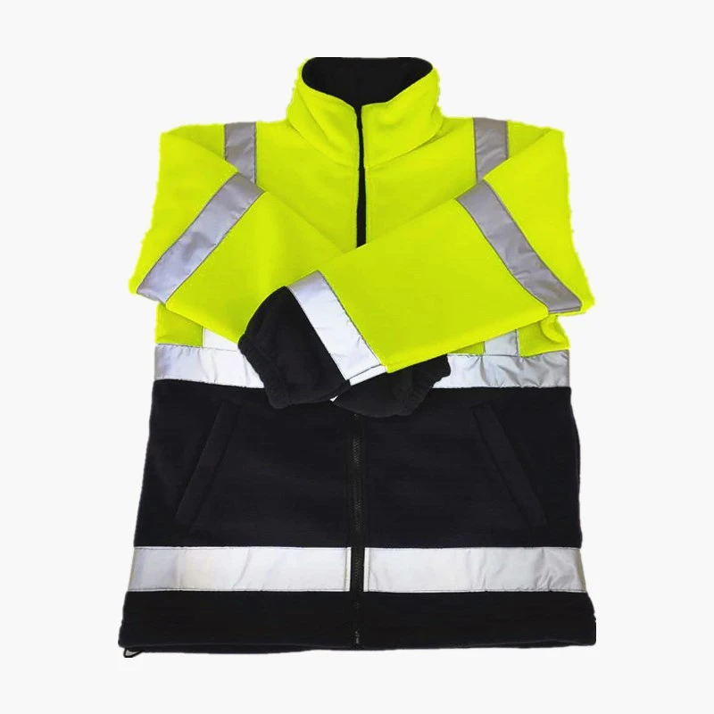 Warm shaker fleece outdoor safety reflective jacket