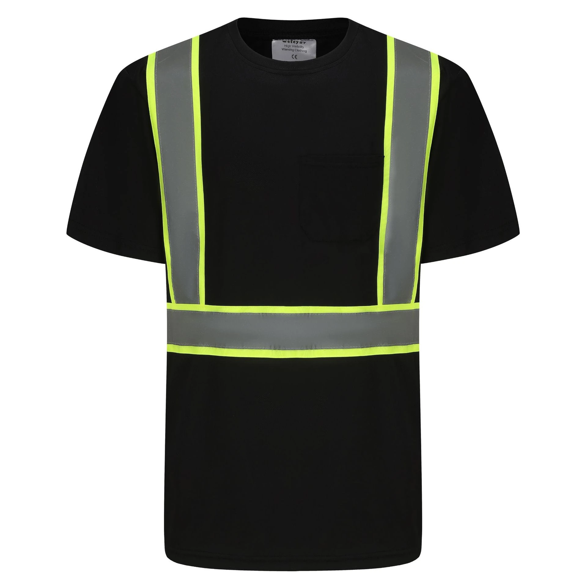 Breathable bird's eye cloth short-sleeved reflective T-shirt