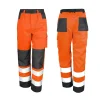 reflective stripes multi-pocket safety work pants