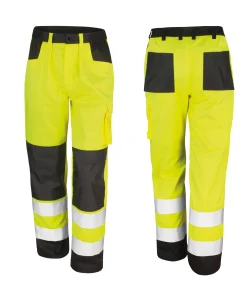 reflective stripes multi-pocket safety work pants