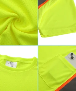 Breathable bird's eye cloth short-sleeved reflective T-shirt