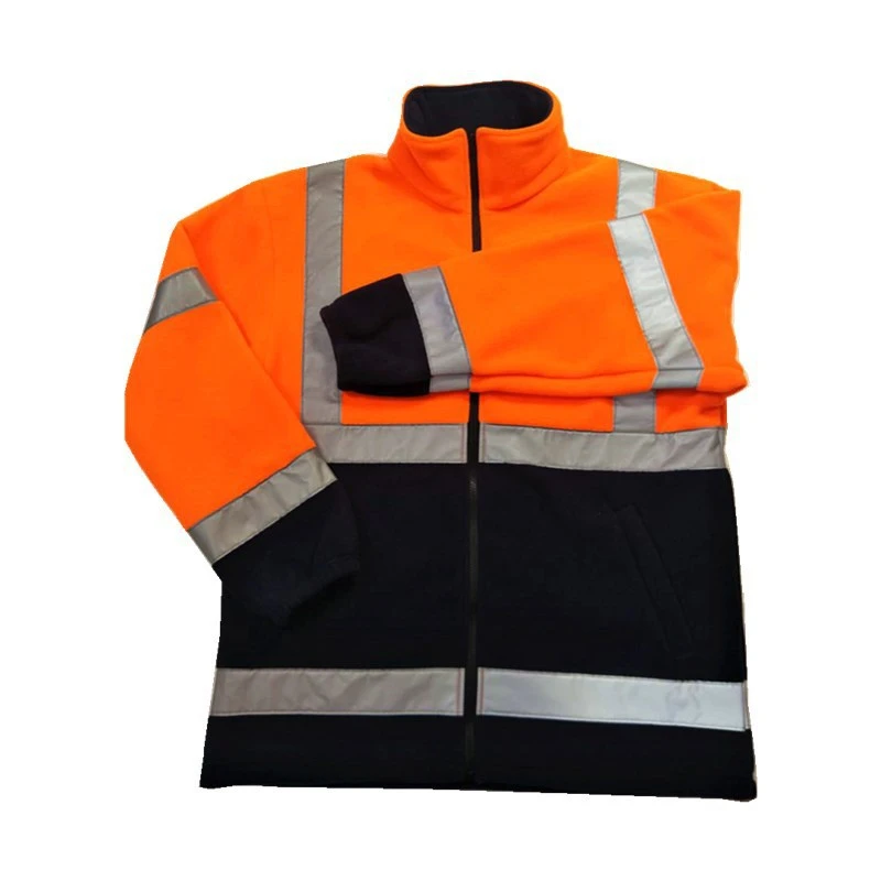 Warm shaker fleece outdoor safety reflective jacket