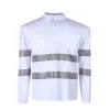 Solid Color Reflective Polo Shirt