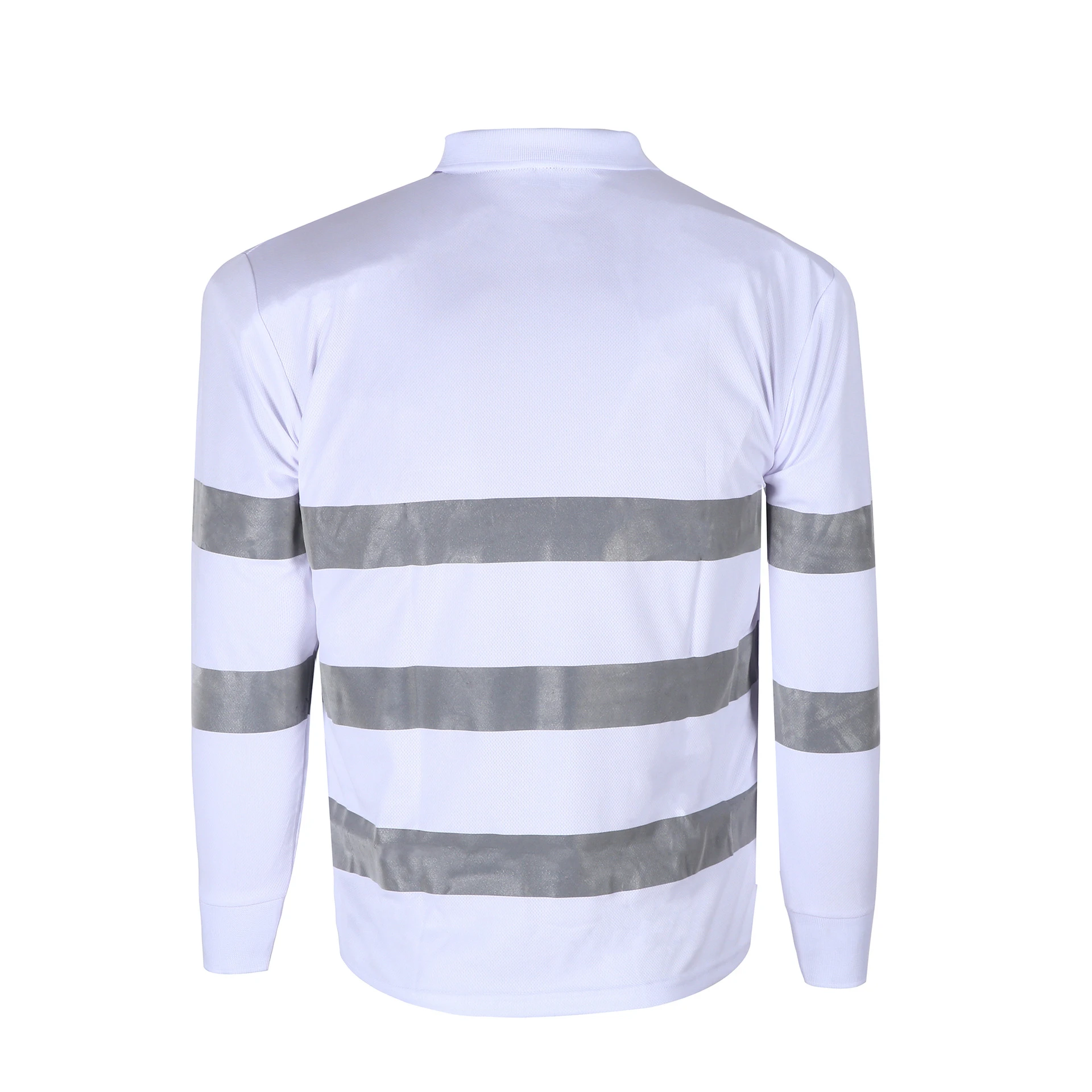 Solid Color Reflective Polo Shirt
